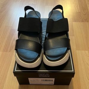 MIA Chunky Black Sandals